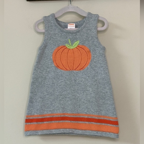 Gymboree Other - Gymboree: Girl’s Fall Pumpkin Sweater Dress Jumper, Size 12-18mo